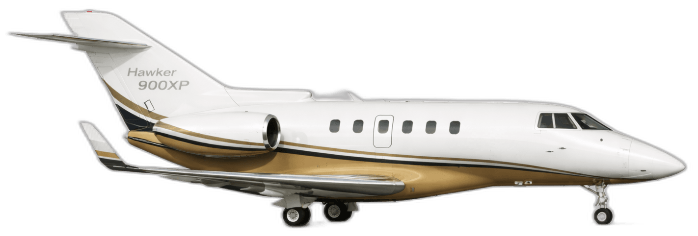 Hawker 800XP silhouette
