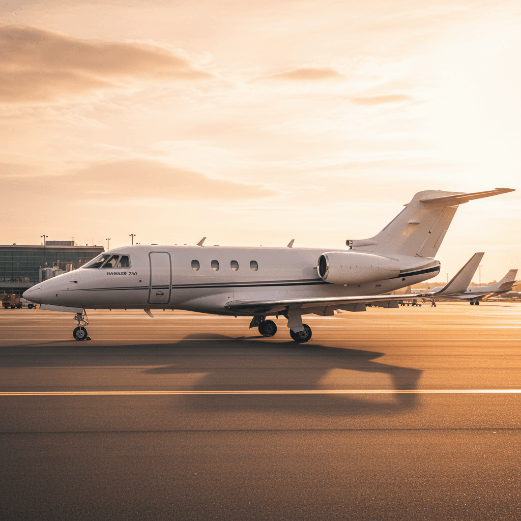 Hawker 800XP cabin interior